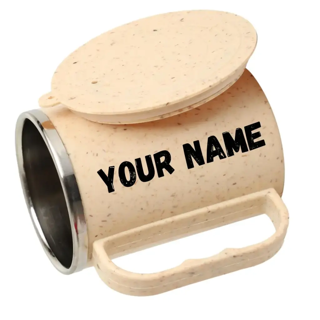 Naturexpress Eco-Friendly Coffee Cup- Custom Name & Design| Best Unique Gift| Made with Wheat, Rice Husk & Bamboo Fibers| Best Gifts for Birthdays, Anniversaries, & Corporate Events| Microwave Safe
